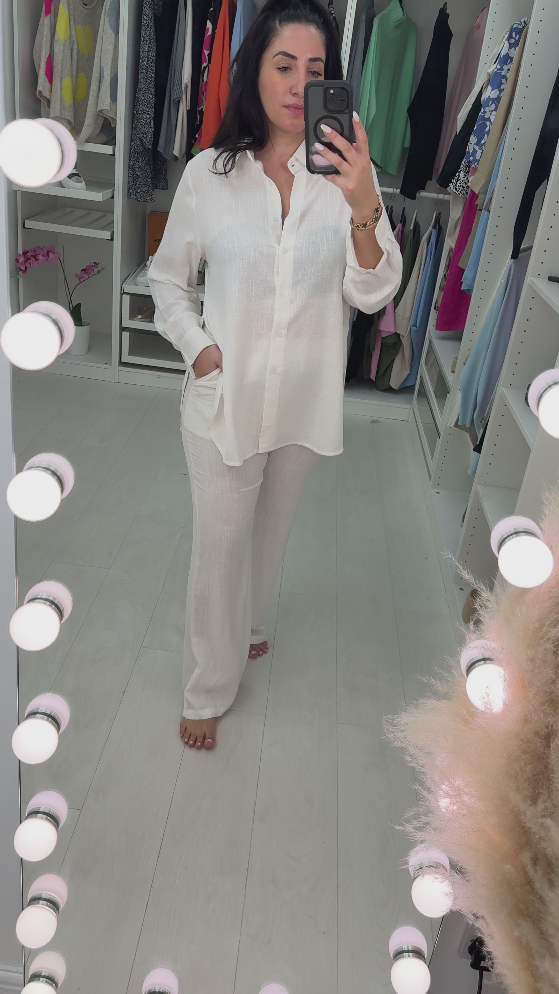 Maya Linen Look Shirt & Trouser Set