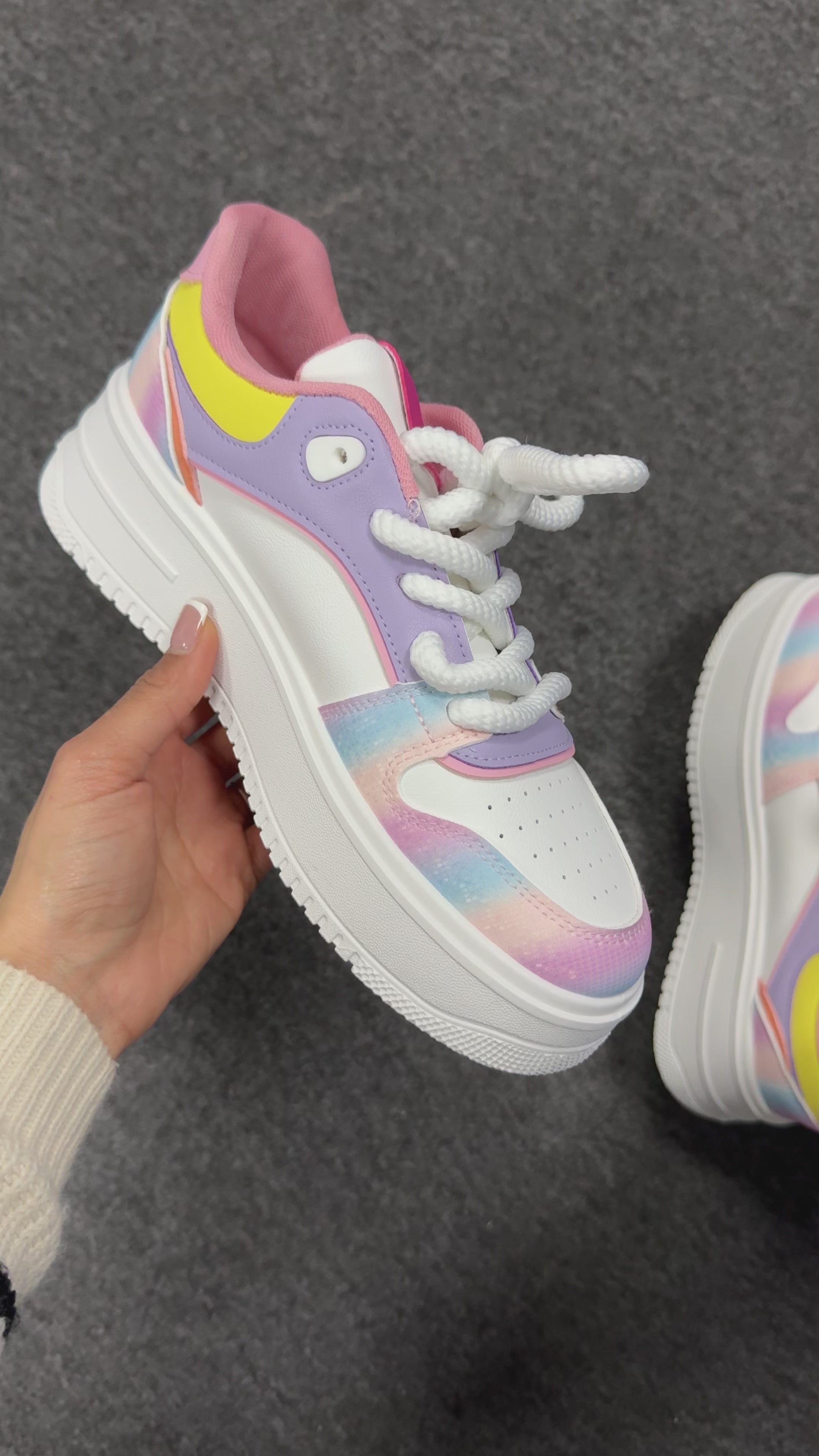 Load video: Olivia Chunky Platform Trainers