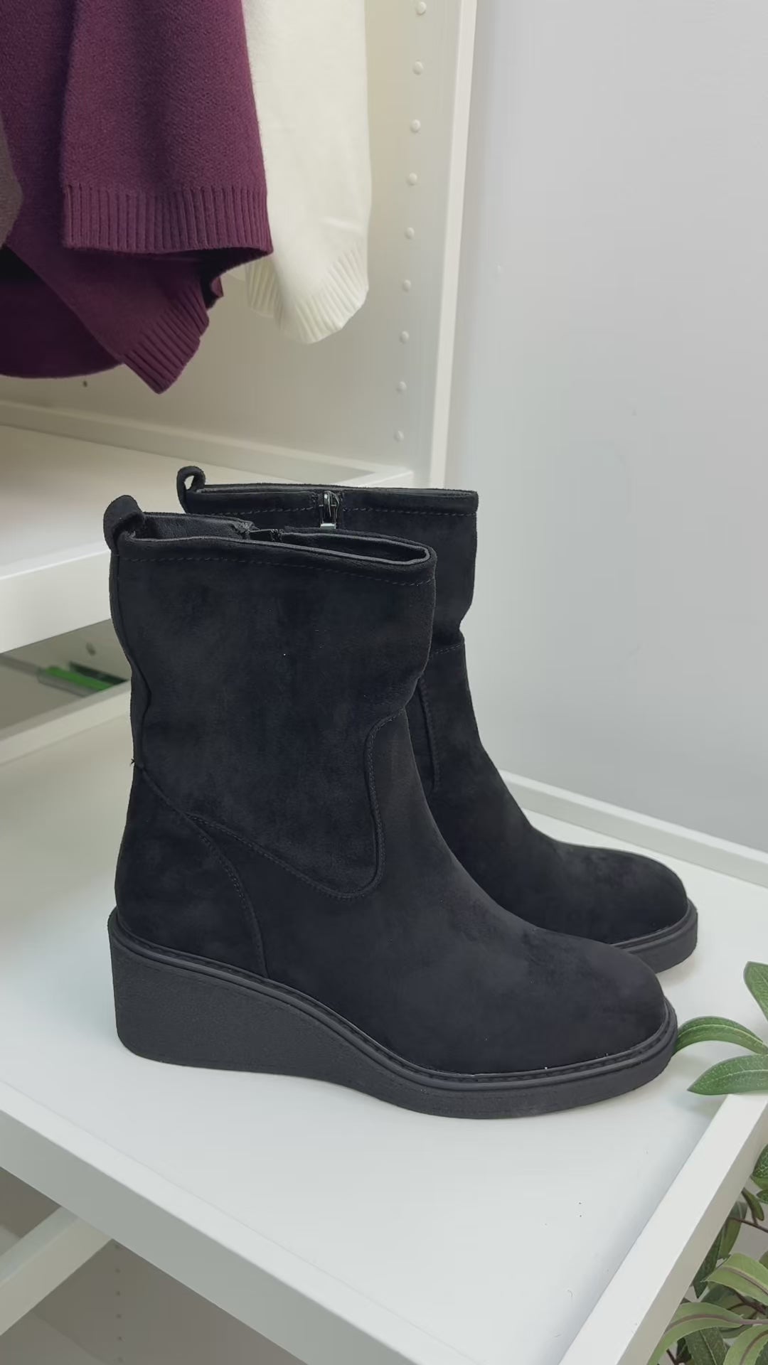 Iyla Faux Suede Platform Wedge Boots