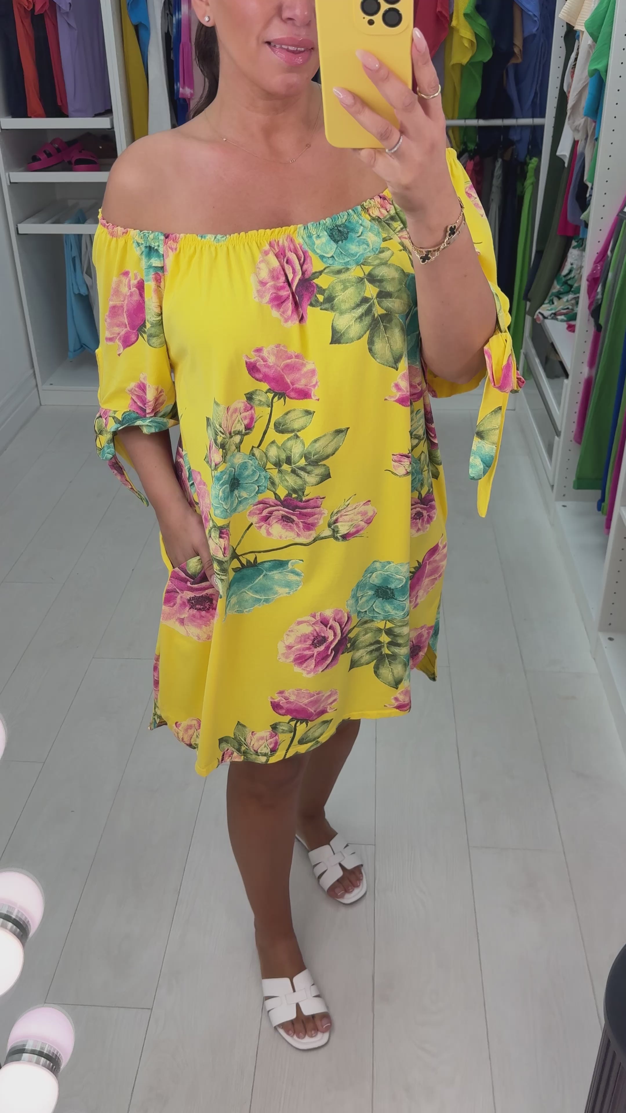 Briella Floral Bardot Dress