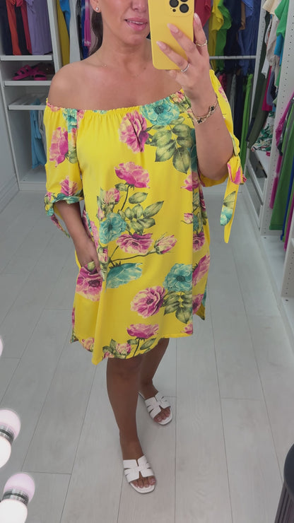 Briella Floral Bardot Dress