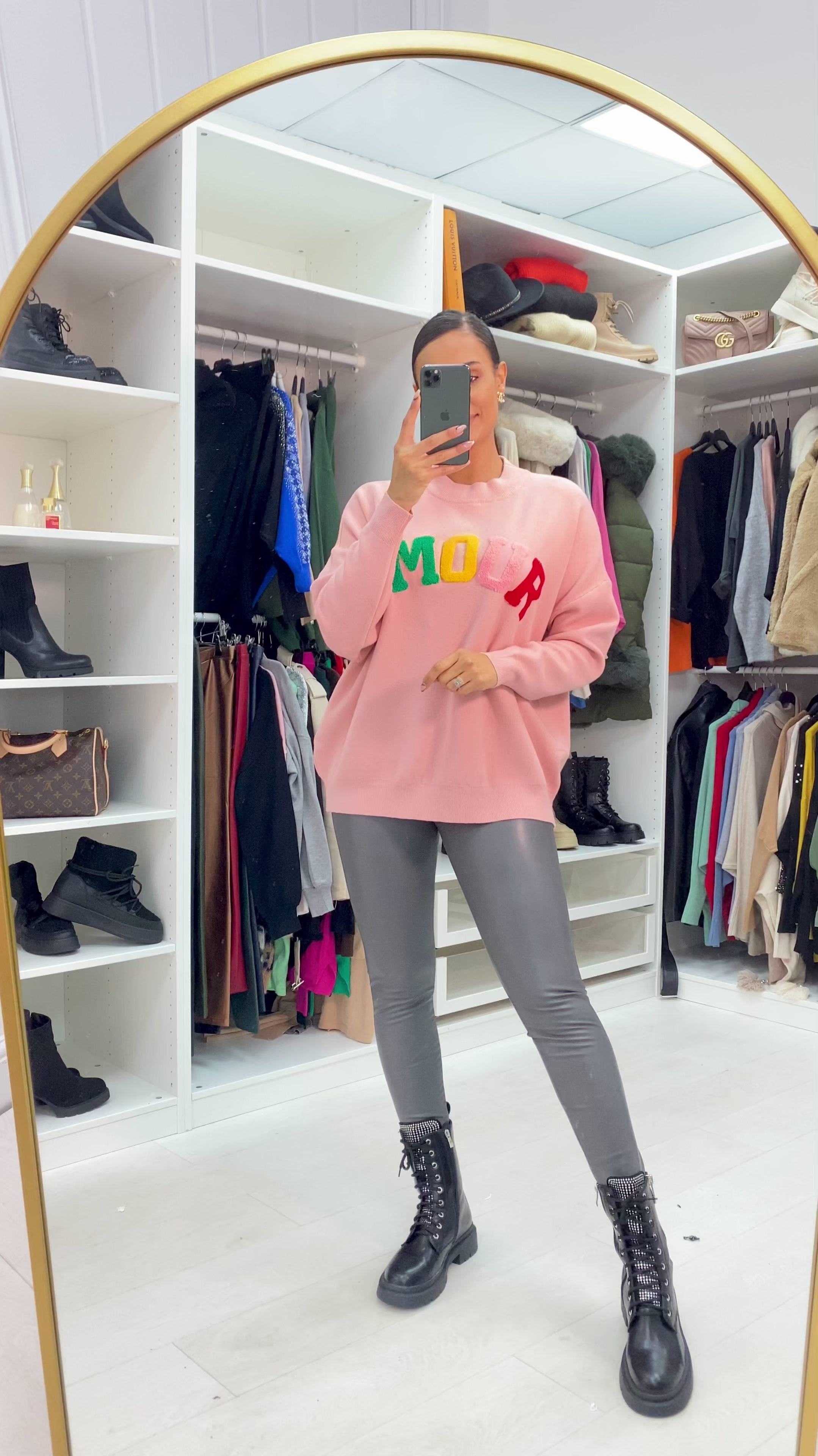 Yanna Amour Slogan Teddy Jumper