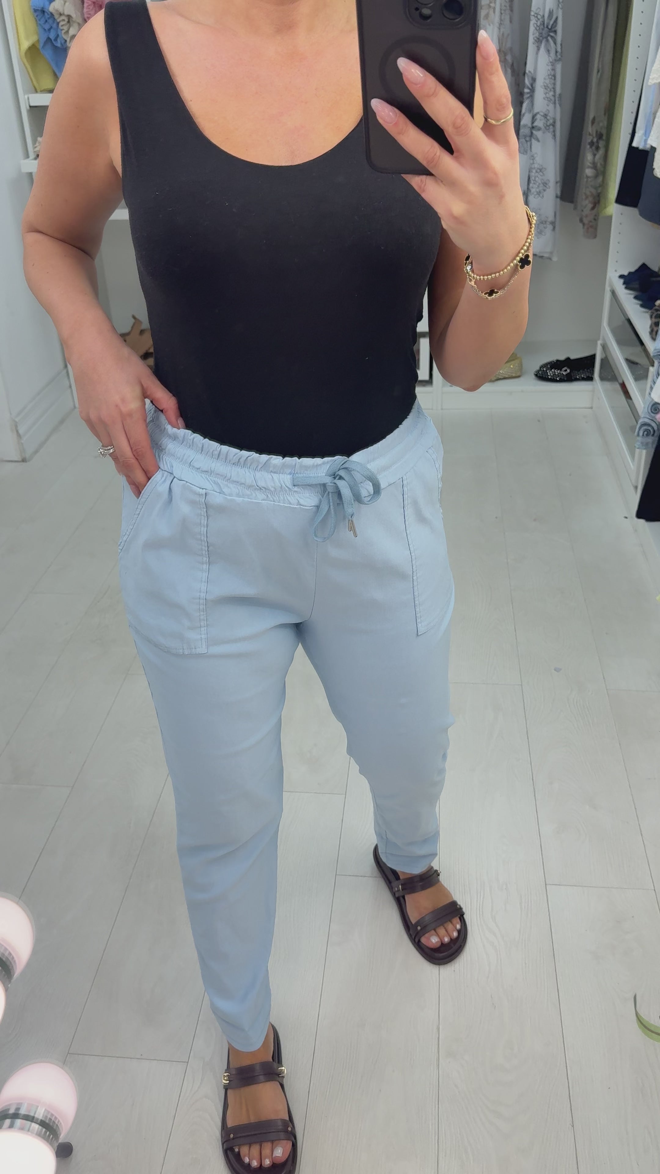 Tina Plain Elasticated Waist Magic Joggers