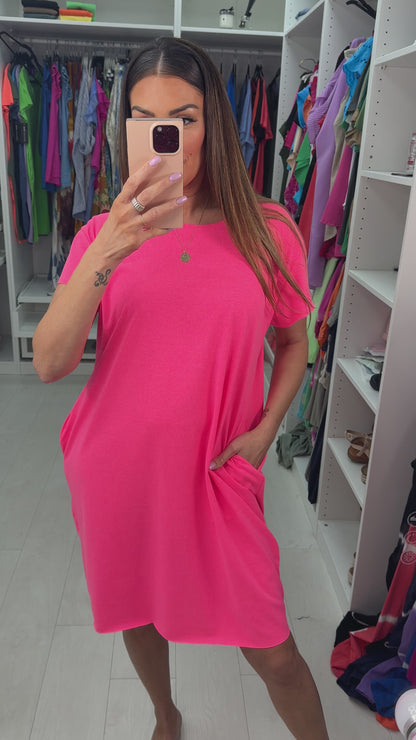 Carmen Plain Loose Fit Pocket Dress