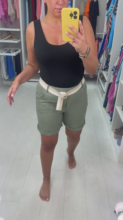 Eunice Plain Linen Shorts