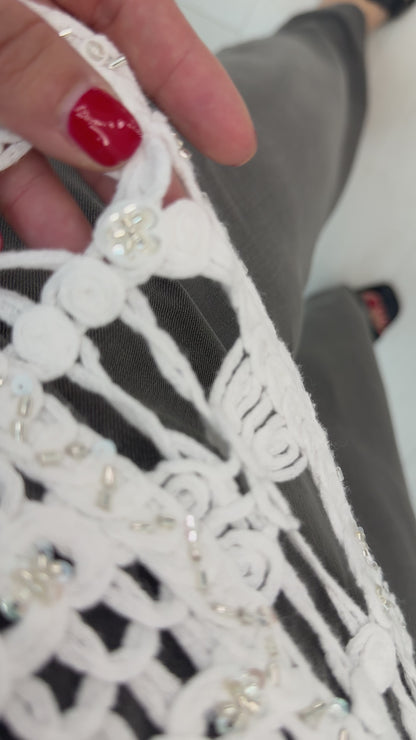 Sylvie Embellished Crochet Top