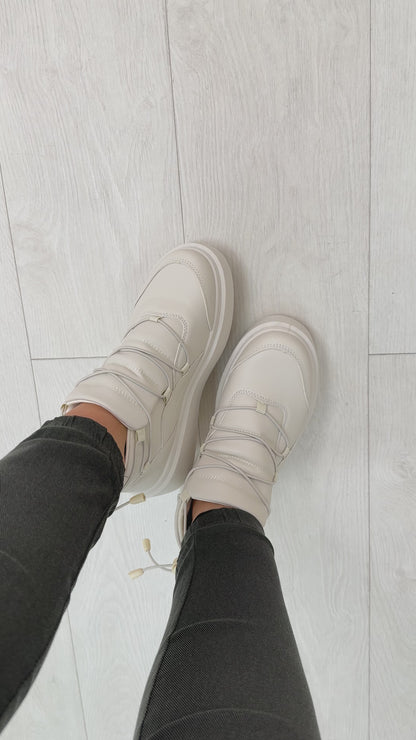 Jeemma Platform Criss Cross Trainers