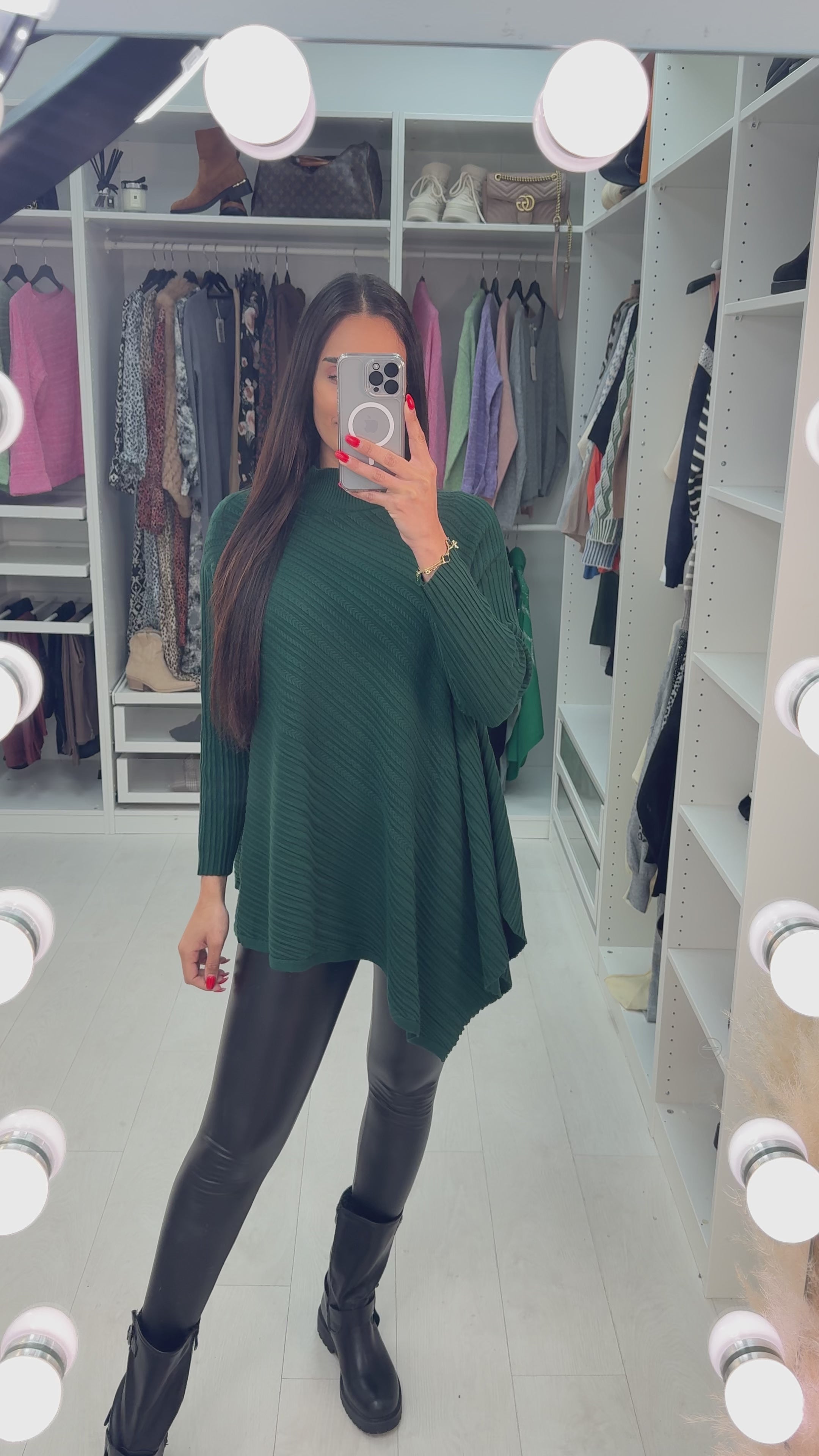 Mais Asymmetric Cable Knit Detail Jumper