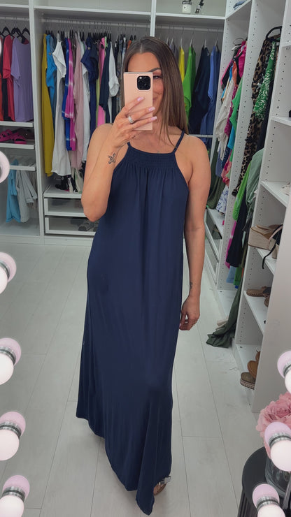 Athens Spaghetti Strap Square Neck Maxi Dress