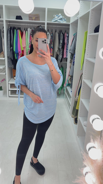 Adara Drawstring Sleeve Top