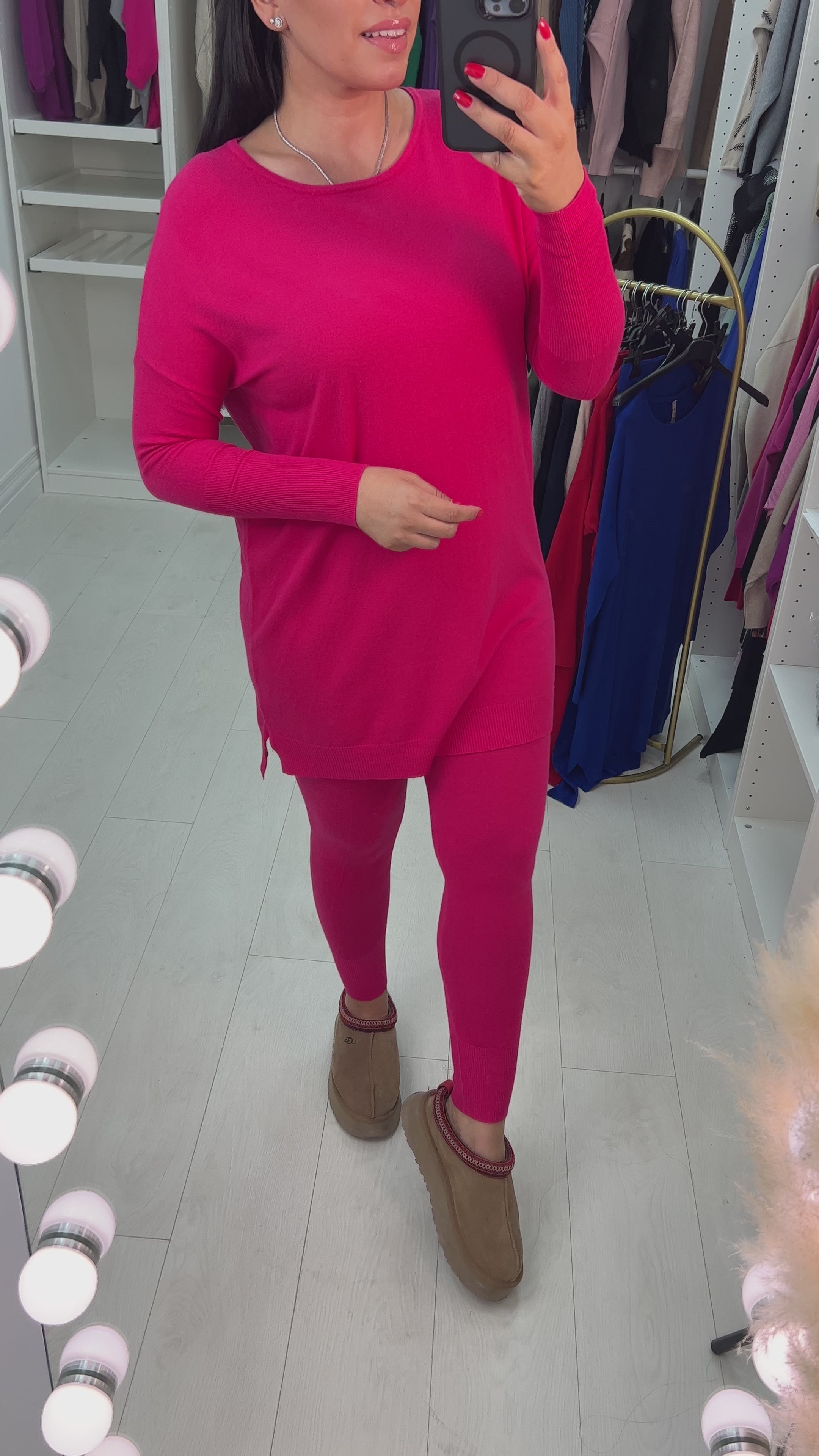 Irene Plain Knitted Loungewear Set