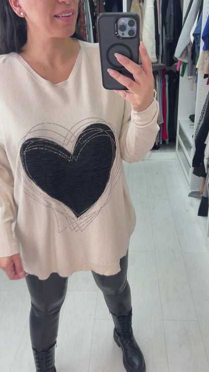 Shiloh Heart Design Knit Jumper