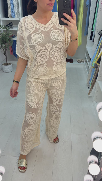 Maude Crochet Loose Fit Co-Ord Set