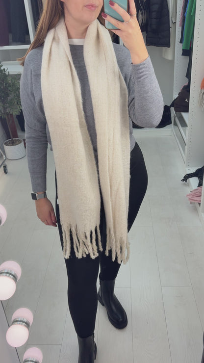 Sallie Sparkly Metallic Detailed Super Soft Scarf