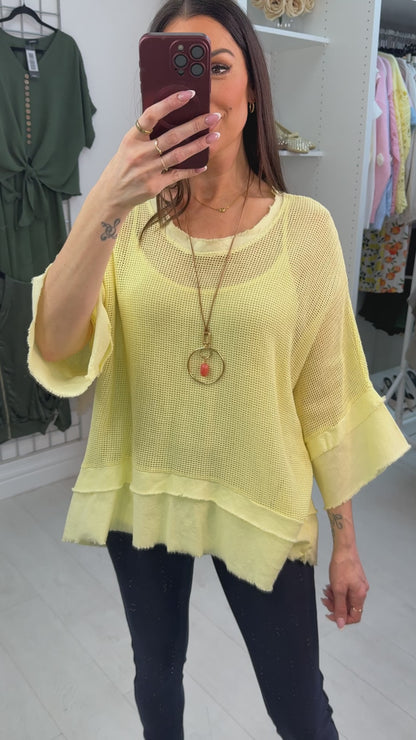 Fiorinda Crochet 2 Piece Necklace Oversized Top