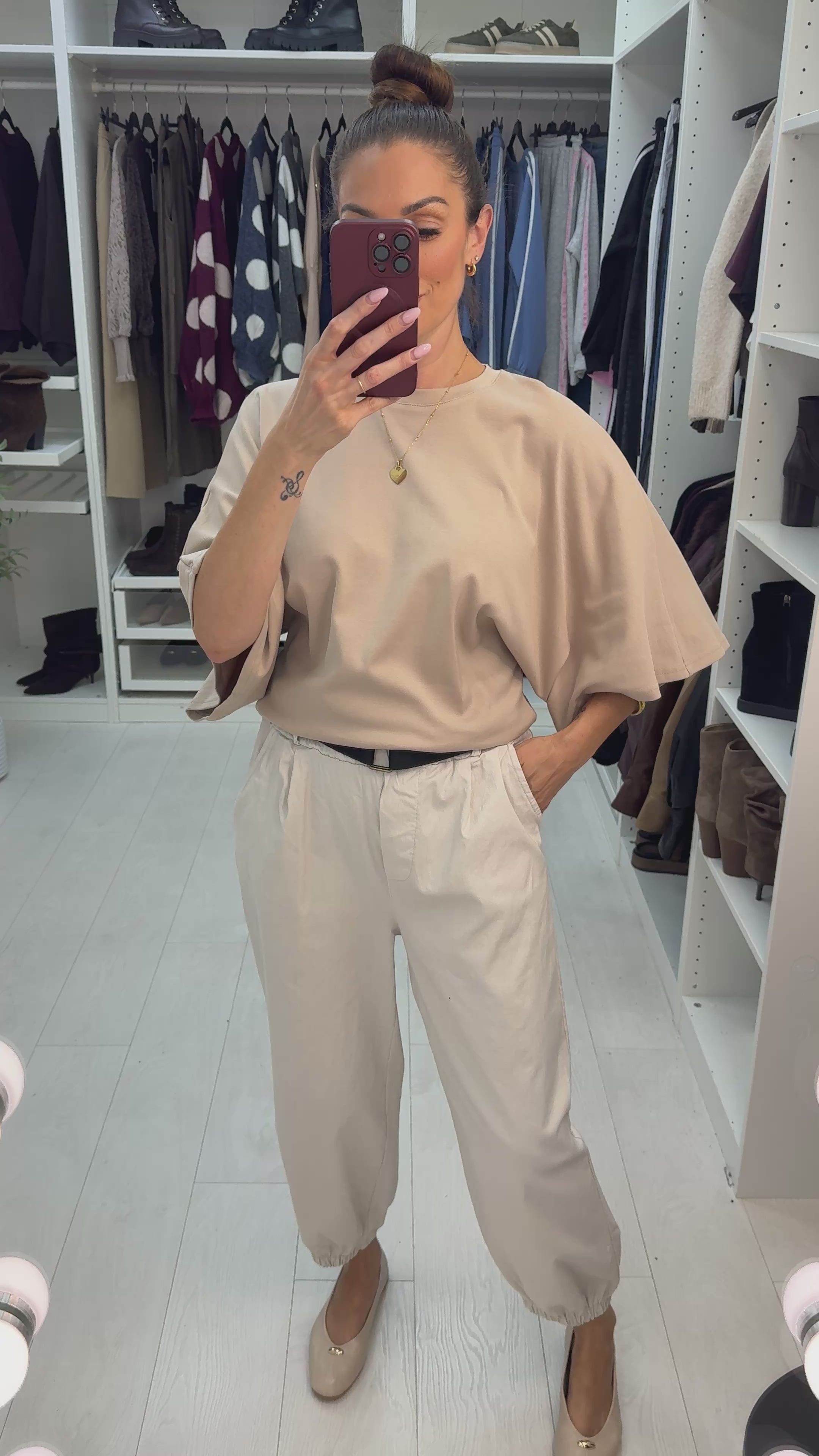 Gwenyth Plain Belted Cuff Leg Trouser