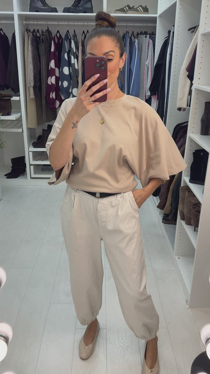 Gwenyth Plain Belted Cuff Leg Trouser