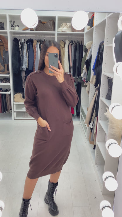 Fayla Maxi Button Detail Jumper Dress