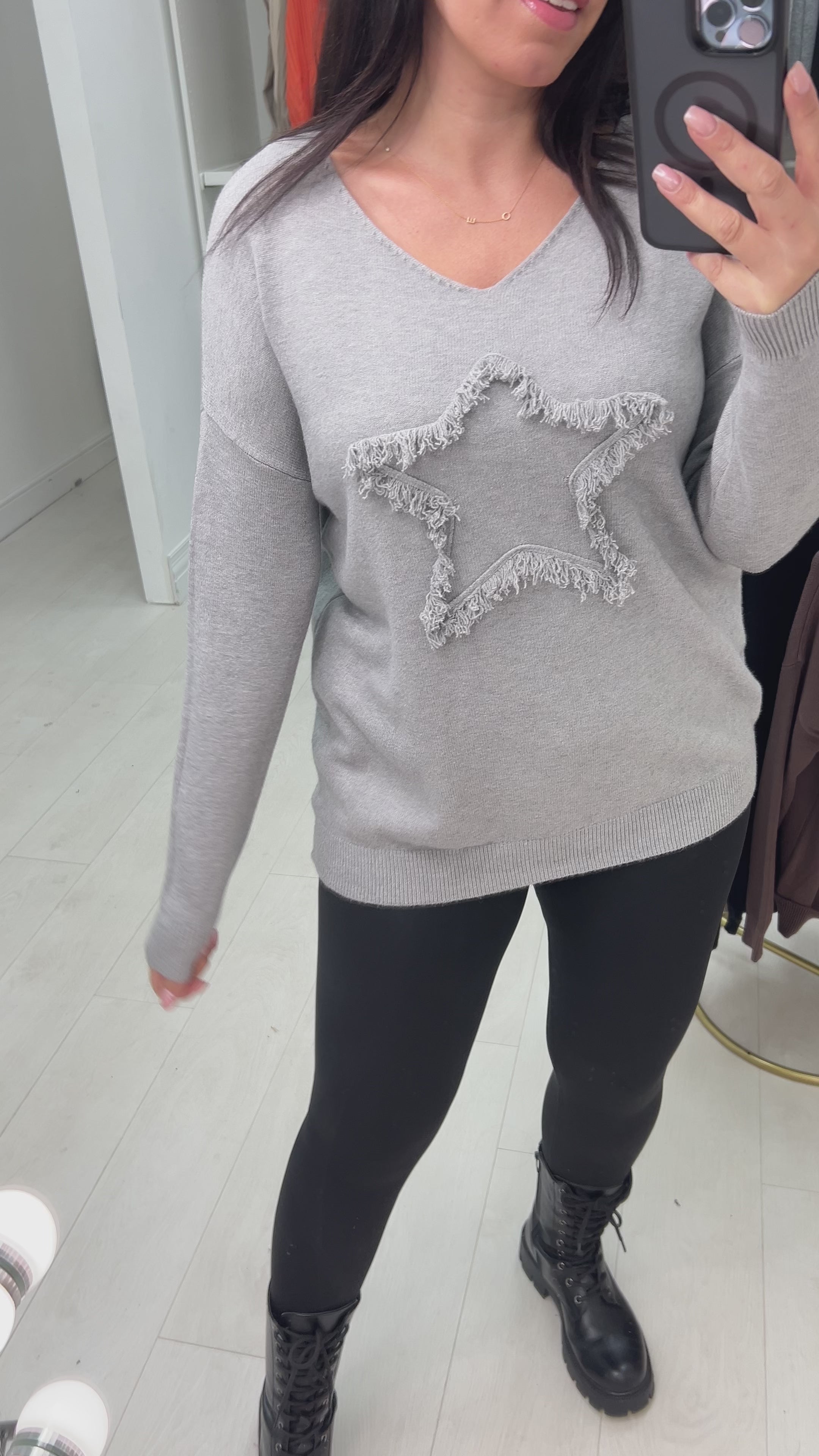Xaria Frayed Star Detail Jumper