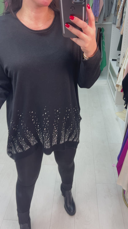 Madi Diamante Hem Soft Knit Jumper