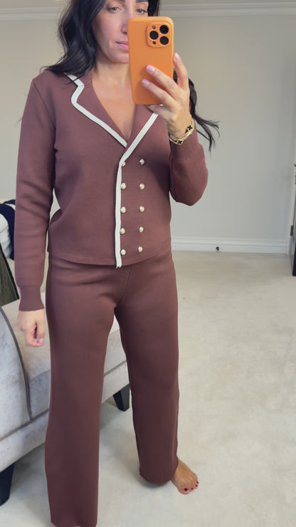 Teagan Button Front Cardigan Loungewear Set