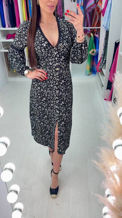 Mireya Lace Trimmed Floral Magic Dress