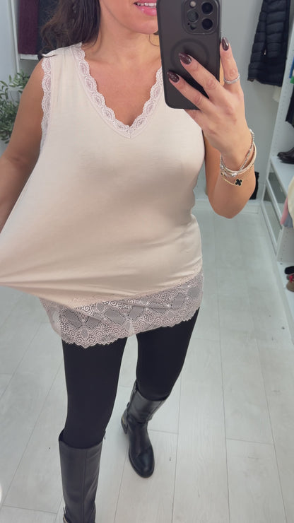 Kirstan Place Lace Hem Vest Top