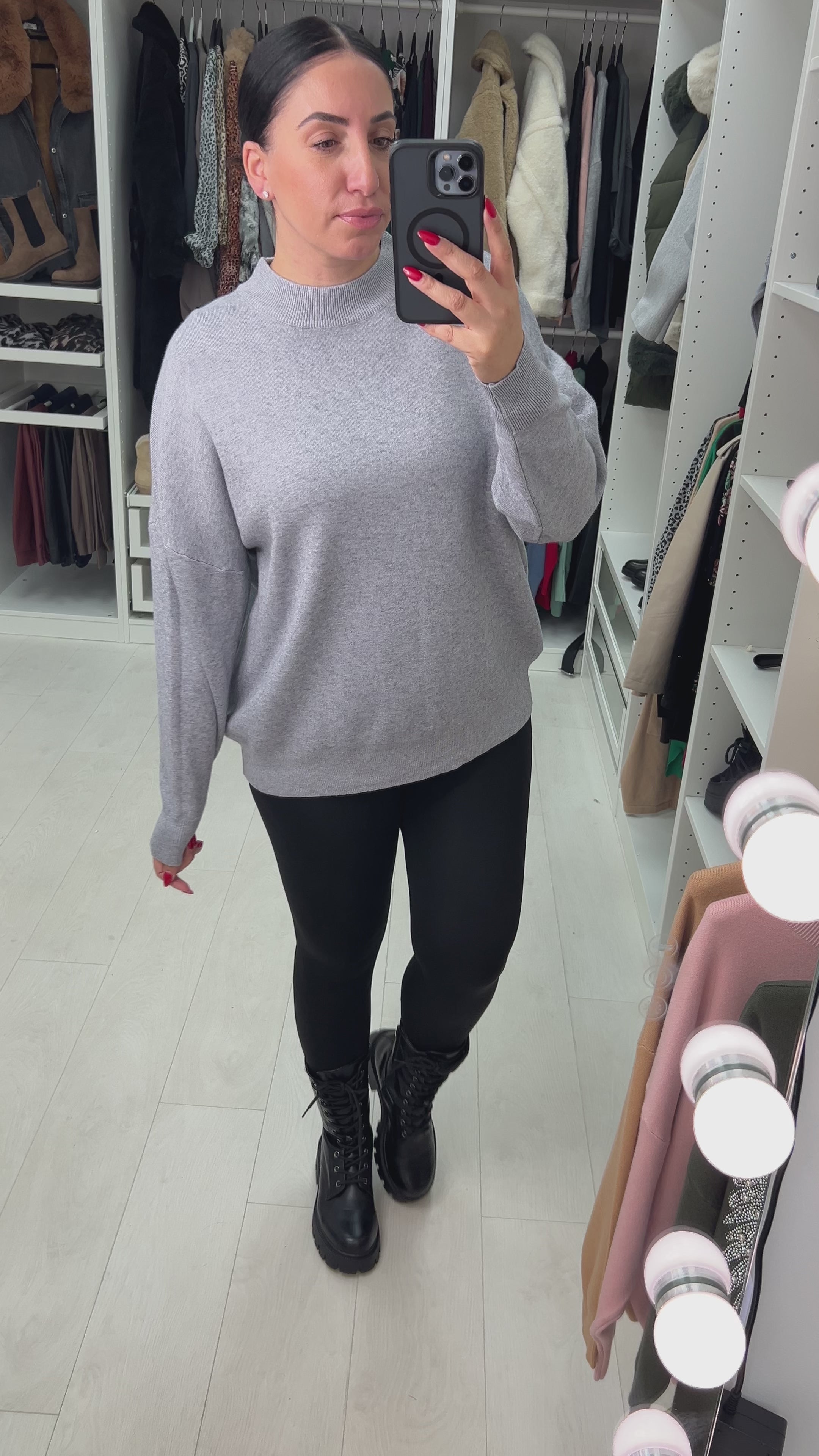 Tanna Studded Angel Wing Back Knit Jumper