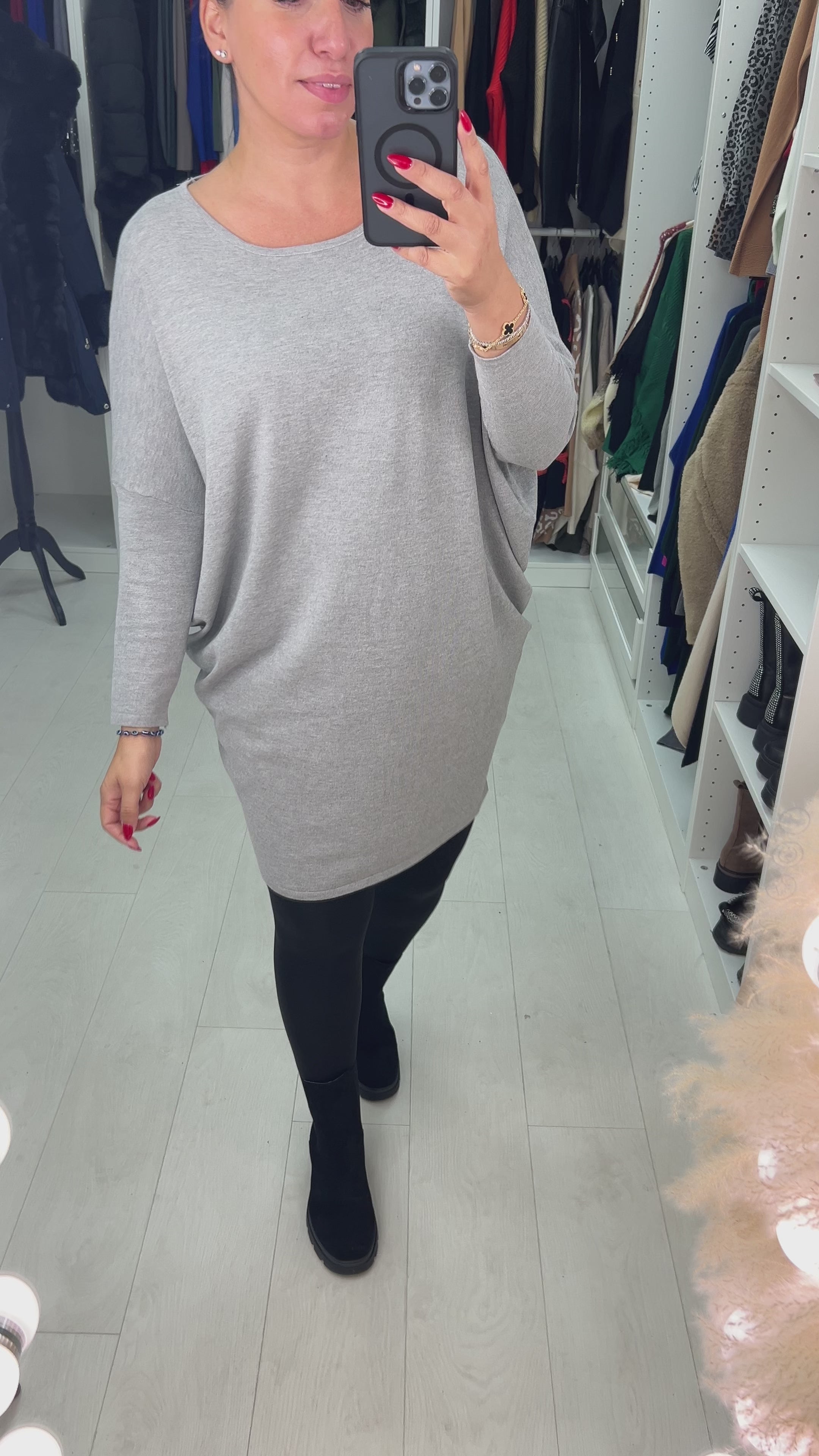 Senada Crochet Heart Neckline Jumper