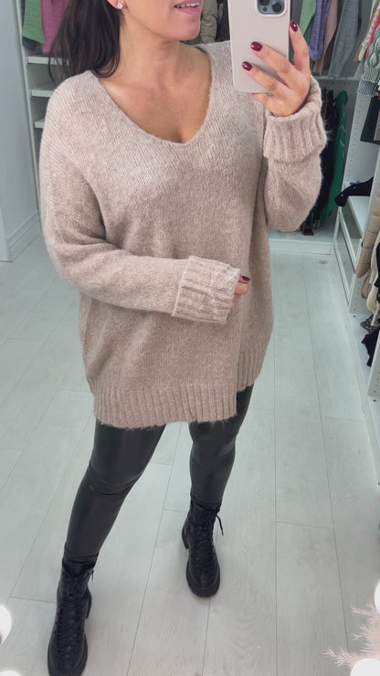 Justice Faux Fur Effect Rib Jumper