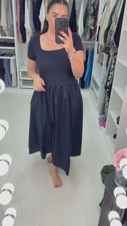 Ivey Plain Poplin Maxi Dress