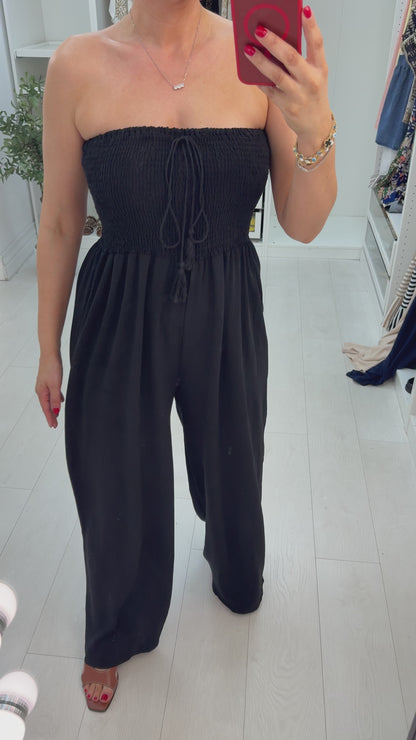 Romilly Shirred Bandeau Jumpsuit