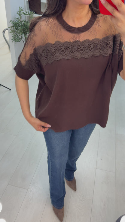 Ellowyn Lace Detailed Knit Top