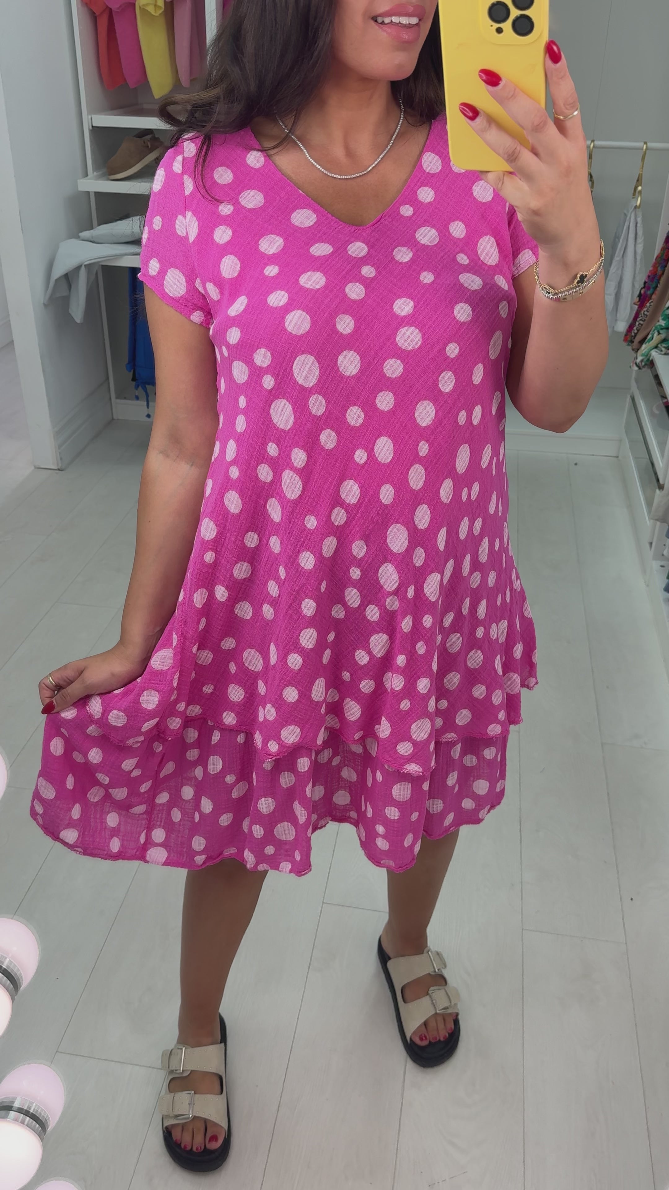 Brazia Double Layer Polka Dot Dress