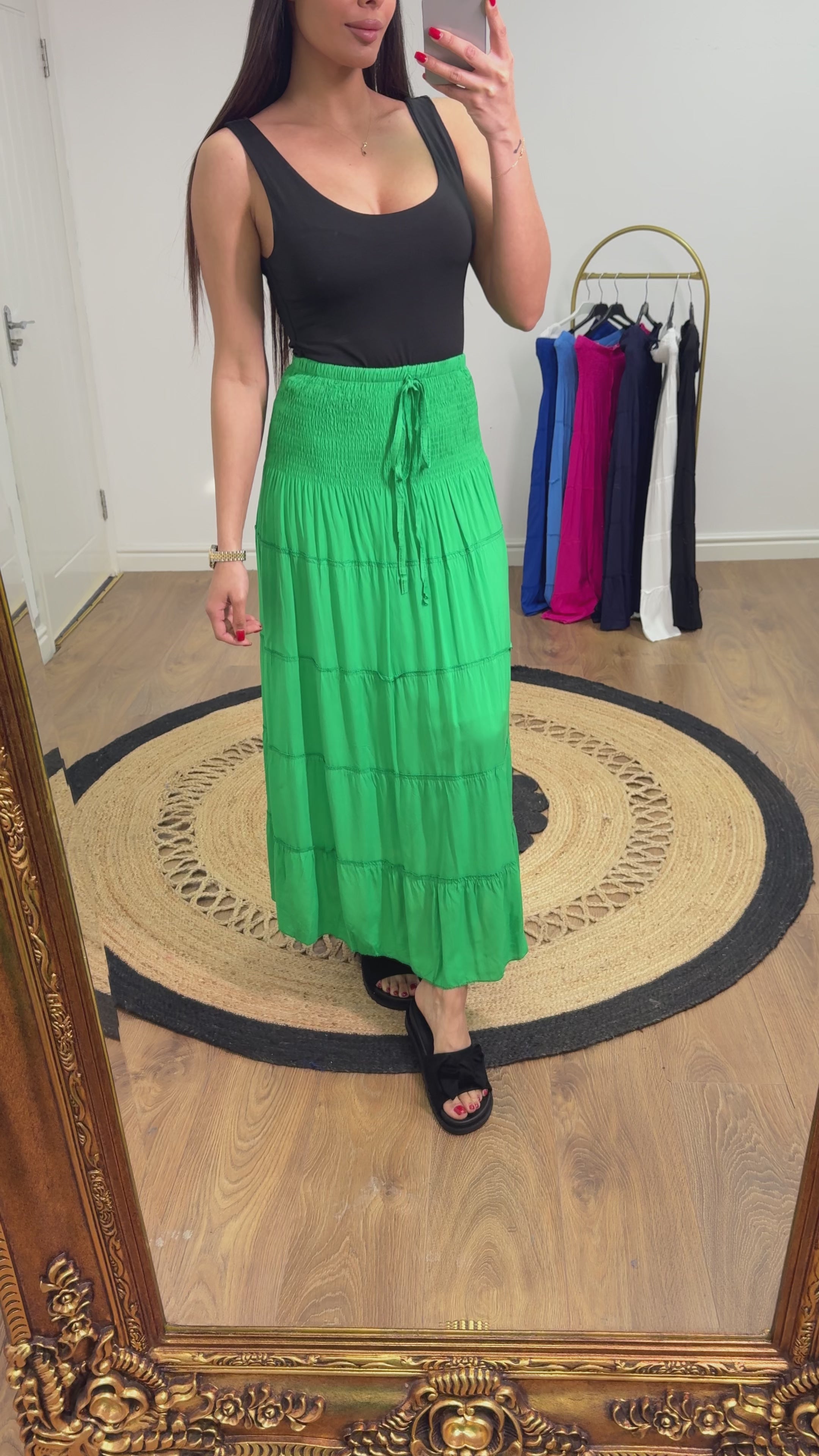 Brisa Flowy Elasticated High Waist Skirt