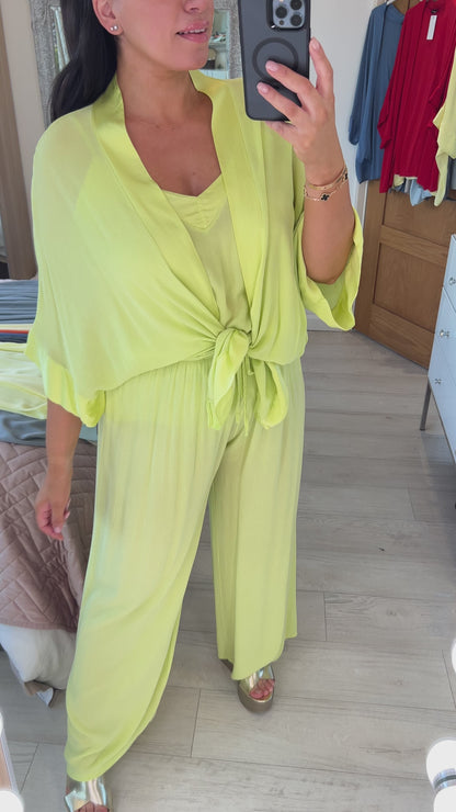 Indiyah 3 Piece Wide Leg Trouser  Set