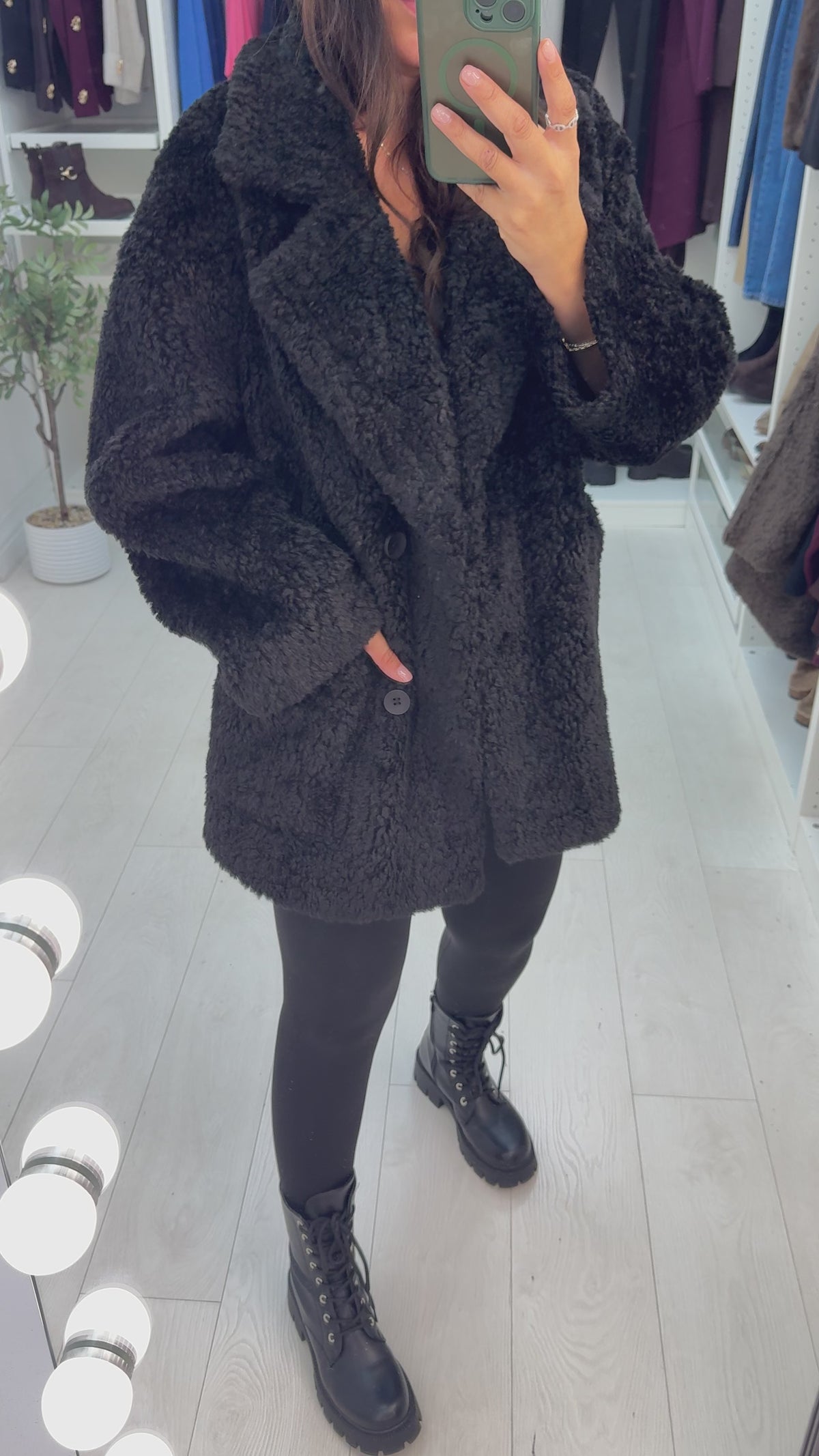Soraya Plain Teddy Coat