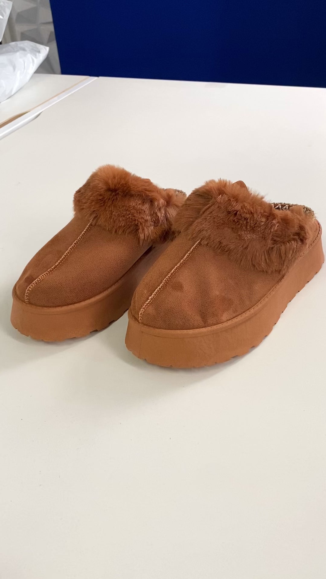 Load video: Lacey Faux Fur Suede Clog