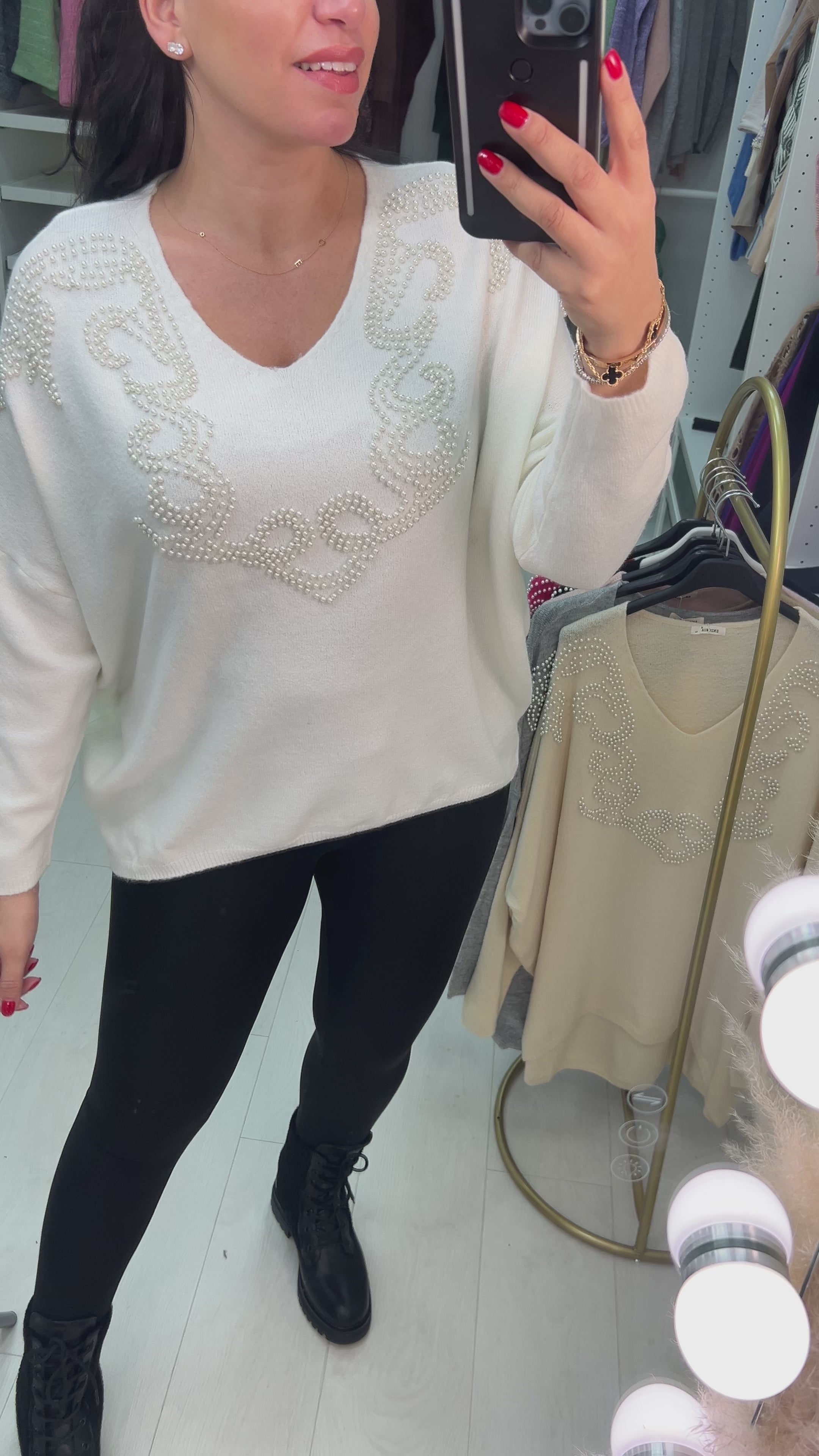 Elliz Pearl Detail Supersoft Jumper