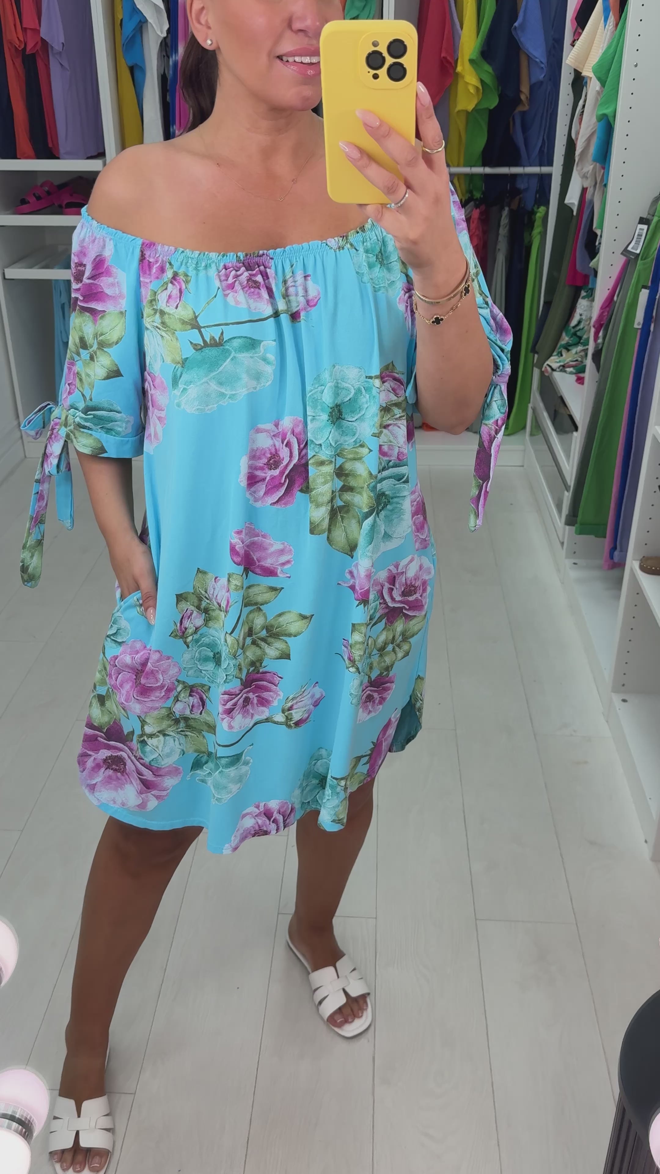 Briella Floral Bardot Dress