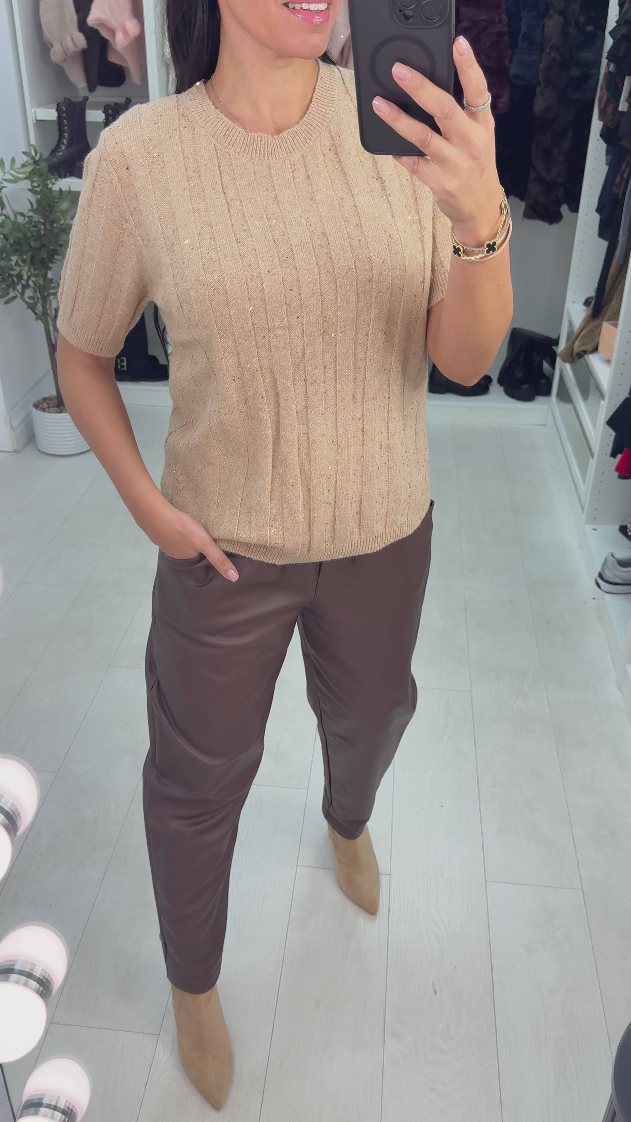 Load video: Alanis Sequin Fine Knit Jumper