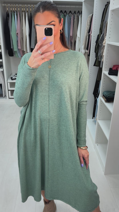Alina Plain Maxi Knit Dress