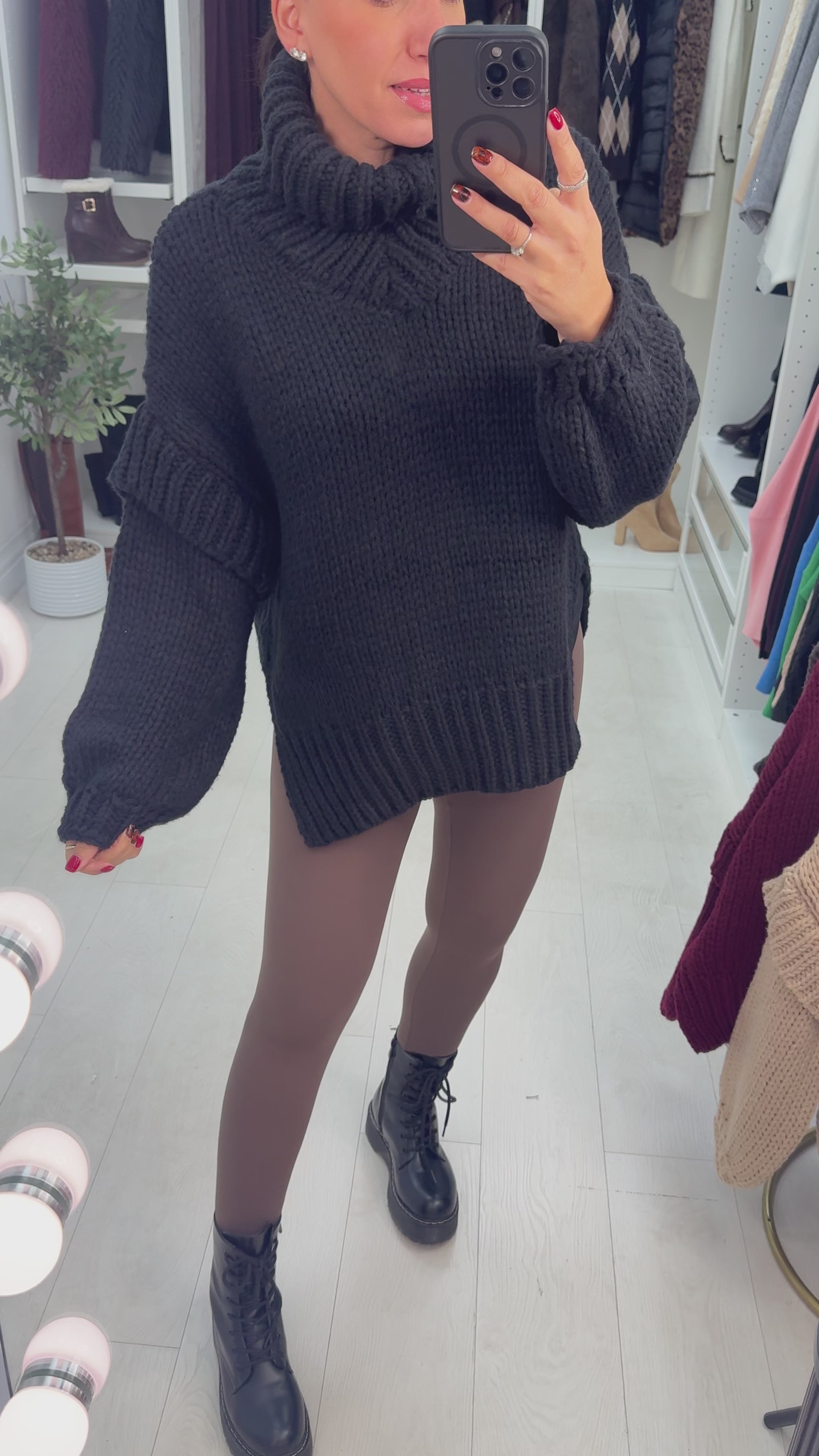 Grayson Chunky Knit Roll Neck Jumper