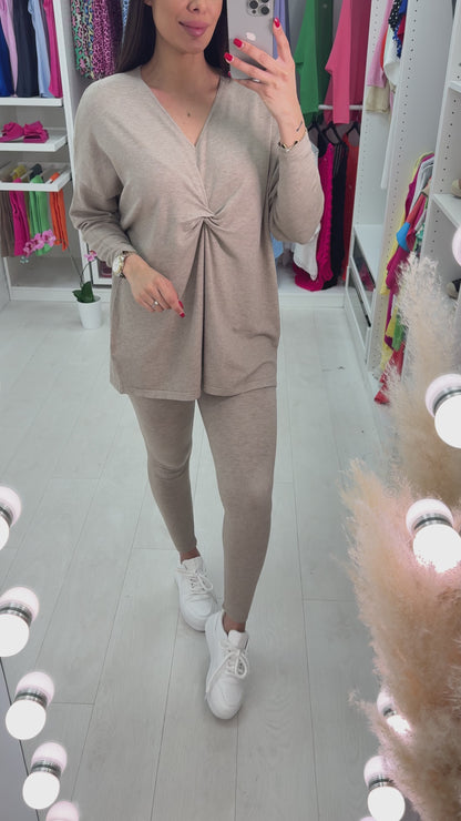 Casta Tie Knot Front Jumper & Leggings Set