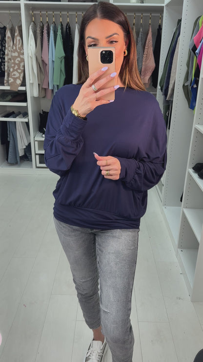 Hanif Plain Oversized Batwing Sleeve Top