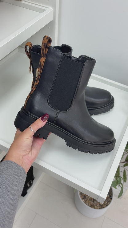 Harlow Faux Leather Chelsea Boots