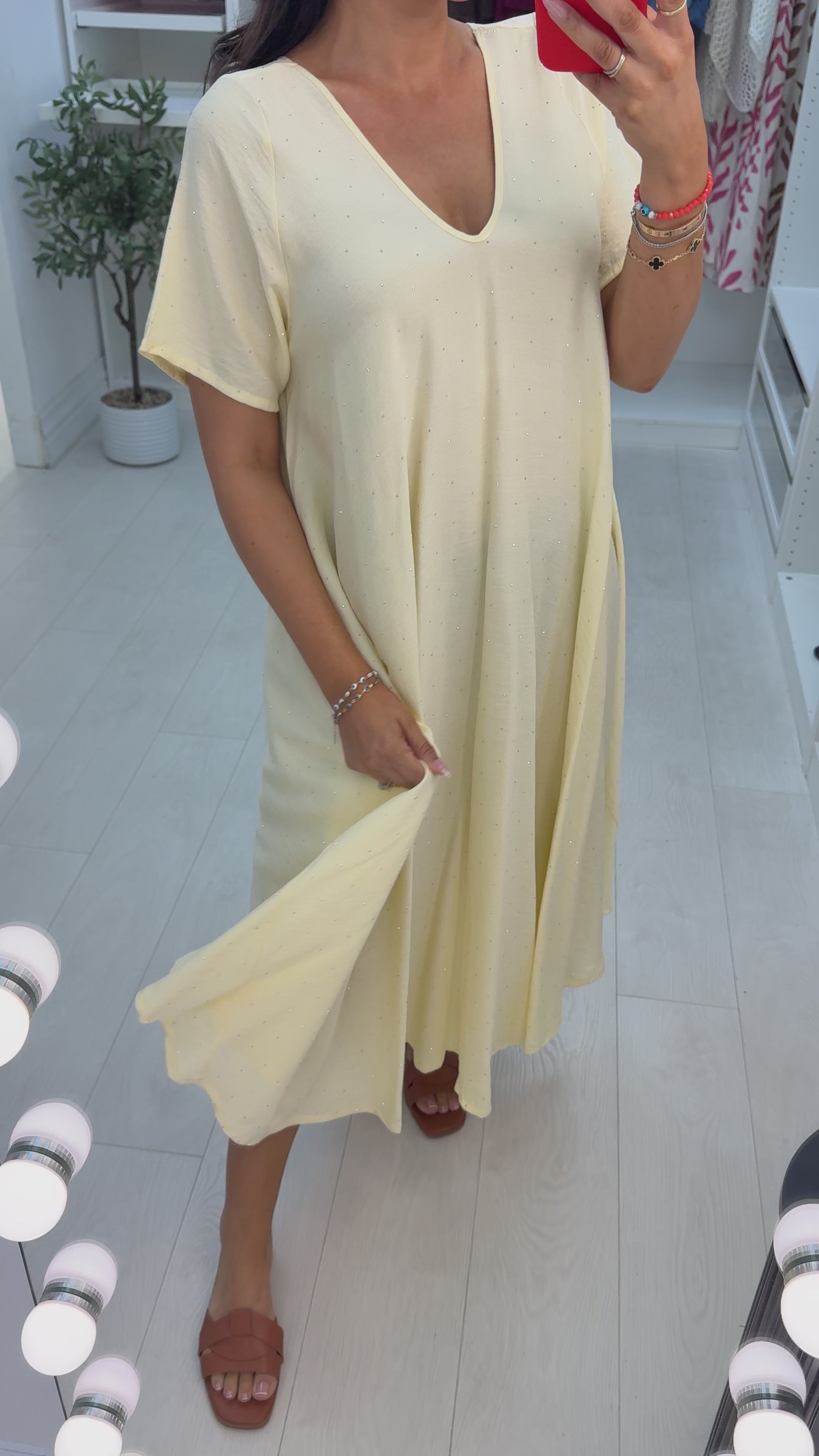 Isannah Embellished Loose Fit Floaty Dress