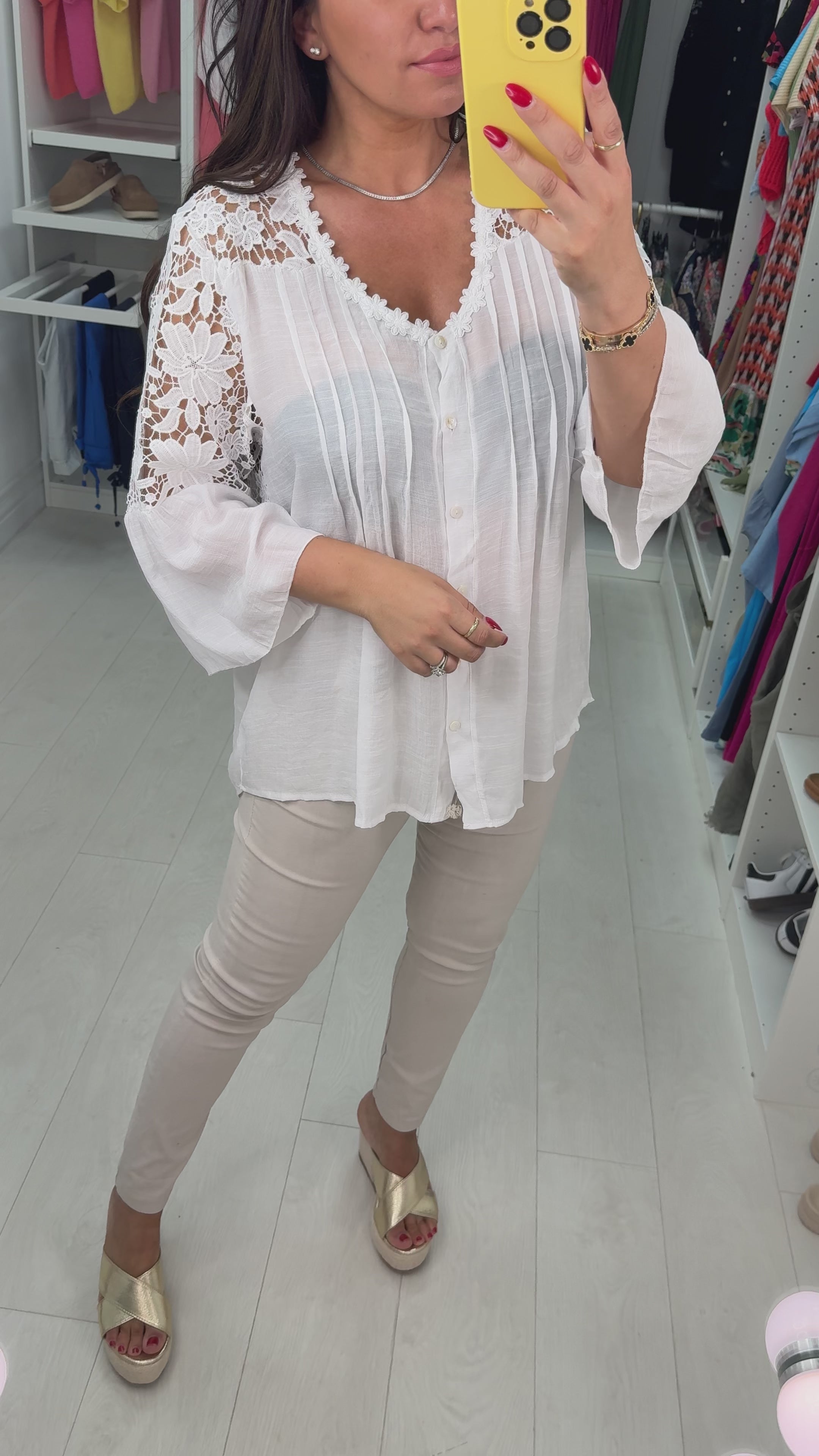 Cheyenne Plain Crochet Blouse
