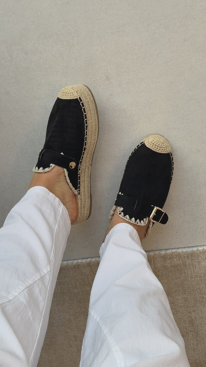 Harper Stitched Hem Detailed Slip-On Espadrilles