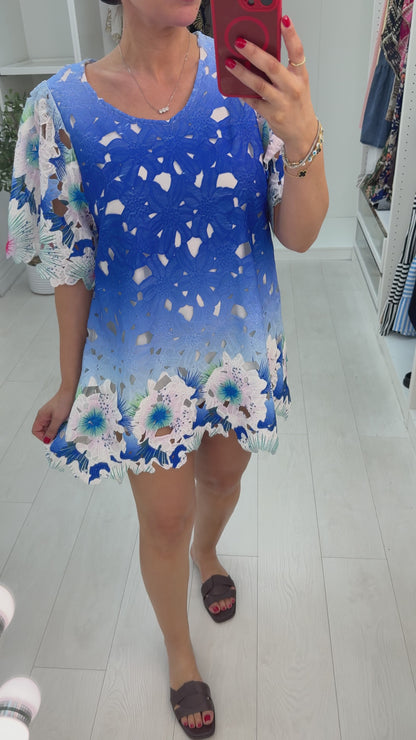 Tracey Floral Ombre Detailed Midi Dress